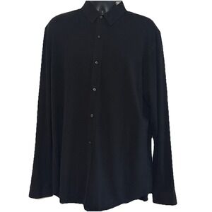 ButterCloth‎ LS Flip Cuff Icy Cotton Tall Fit XL Black Shirt